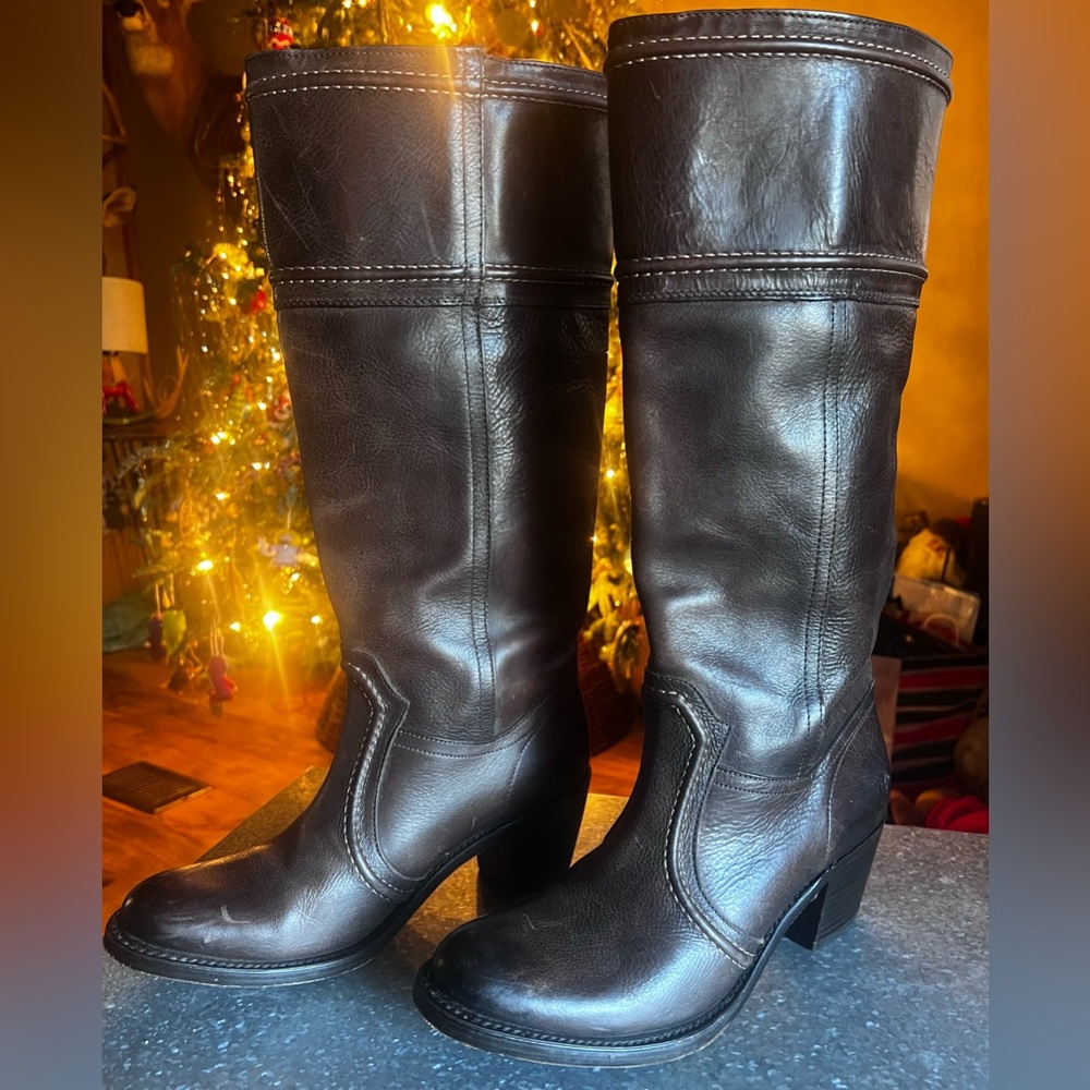 Frye Jane 77231 Dark Brown Tall
Riding Heeled Boots Size 9 B